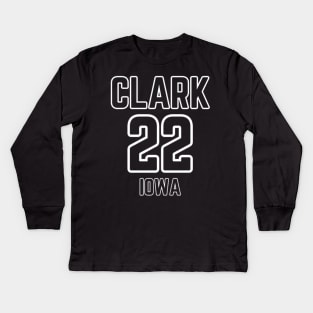 CAITLIN CLARK 22 IOWA Kids Long Sleeve T-Shirt